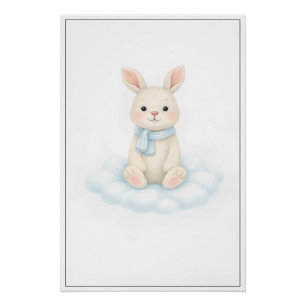 Sweet Bunny Illustration – Premium Nursery Wall Ar Poster