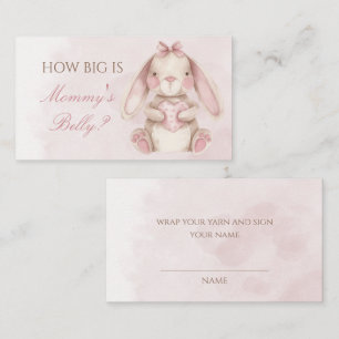 Sweet Bunny Pink How Big Mommys Belly Enclosure Card