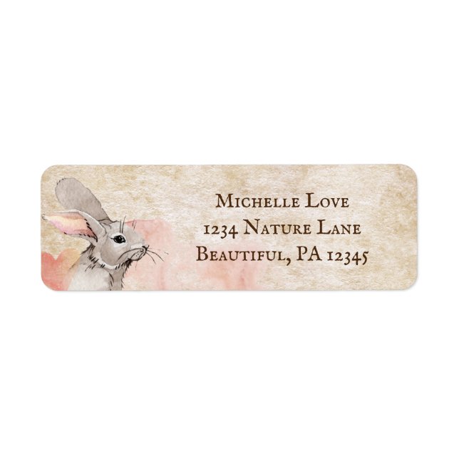 Sweet Bunny Rabbit Address (Front)