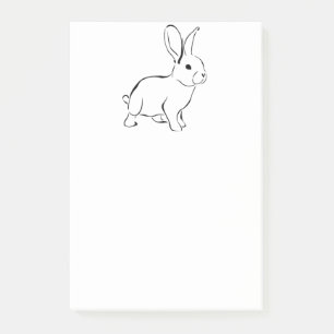 Sweet Bunny Rabbit Cute Nature Cartoon Art Post-it Notes