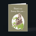 Sweet Bunny Rabbit Fun Birthday card<br><div class="desc">For someone special in your home a sweet watercolor bunny rabbit birthday card</div>