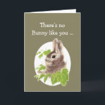 Sweet Bunny Rabbit Fun Birthday card<br><div class="desc">For someone special in your home a sweet watercolor bunny rabbit birthday card</div>