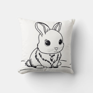 Sweet Bunny Throw Pillow