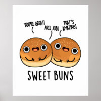 Sweet Buns Funny Baking Pun 