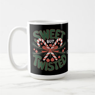 Sweet But Twisted Candy Cane Christmas Holiday Coffee Mug