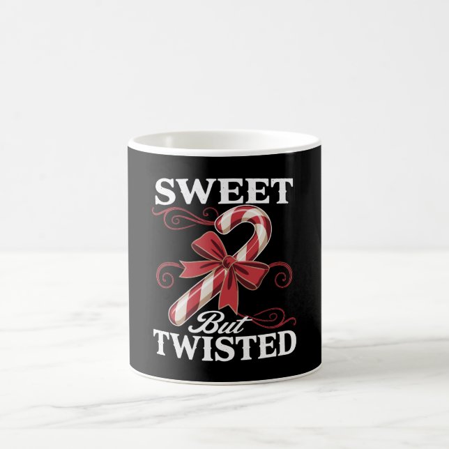 Sweet But Twisted Candy Cane Christmas Holiday Coffee Mug (Center)