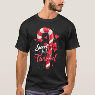 Sweet But Twisted Candy Cane Christmas Xmas Adult T-Shirt