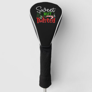Sweet But Twisted Funny Christmas Candy Cane Golf Head Cover
