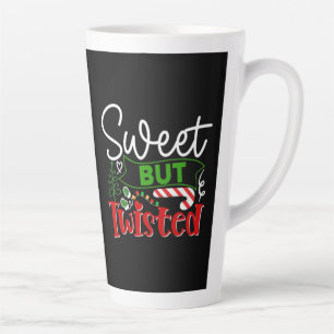 Sweet But Twisted Funny Christmas Candy Cane Latte Mug
