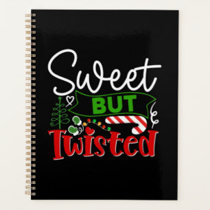 Sweet But Twisted Funny Christmas Candy Cane Planner