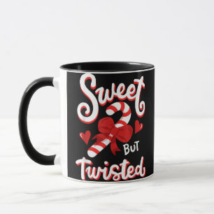 Sweet But Twisted Funny Christmas Candy Cane Xmas  Mug