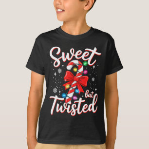 Sweet But Twisted Funny Christmas Candy Cane Xmas  T-Shirt
