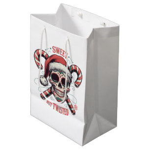 Sweet But Twisted Skeleton Xmas Spooky Halloween Medium Gift Bag