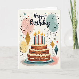 Sweet Cake Candle Birthday Card
