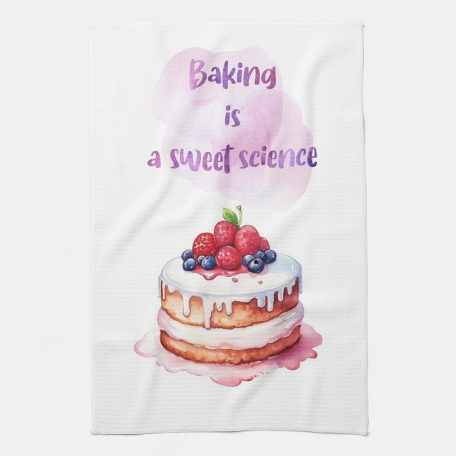 Sweet cake design kitchen towel (Vertical)