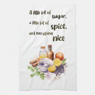 Sweet cake design kitchen towel