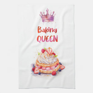 Sweet cake design kitchen towel