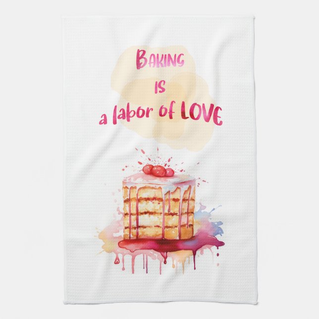 Sweet cake design kitchen towel (Vertical)