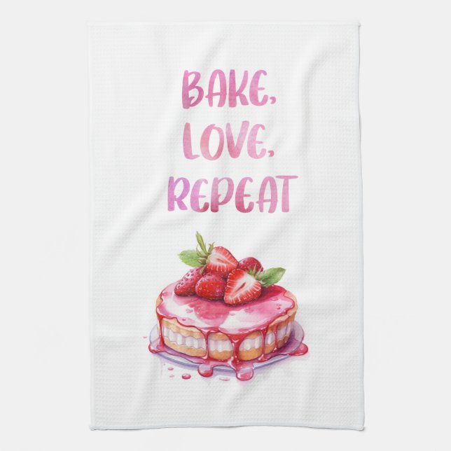 Sweet cake design kitchen towel (Vertical)