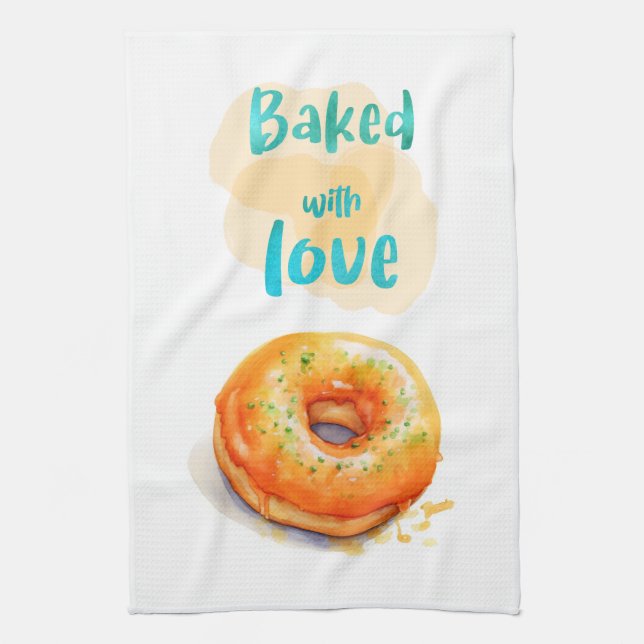 Sweet cake design kitchen towel (Vertical)