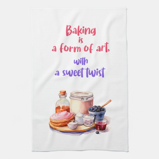 Sweet cake design kitchen towel (Vertical)