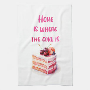 Sweet cake design kitchen towel