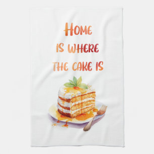 Sweet cake design kitchen towel