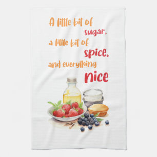 Sweet cake design kitchen towel