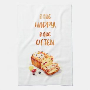Sweet cake design kitchen towel