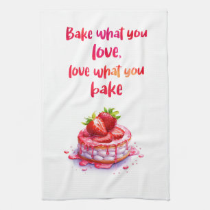 Sweet cake design kitchen towel