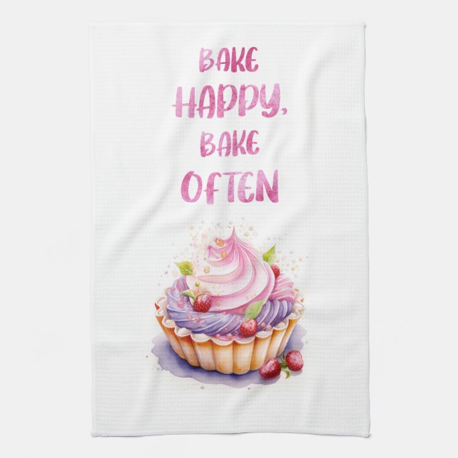 Sweet cake design kitchen towel (Vertical)