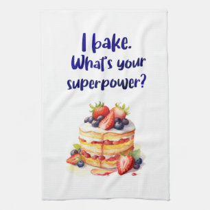 Sweet cake design kitchen towel