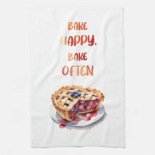 Sweet cake design kitchen towel