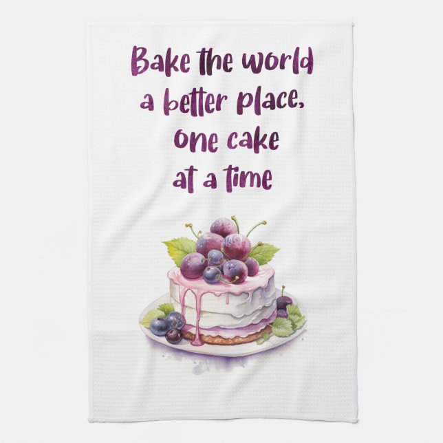 Sweet cake design kitchen towel (Vertical)