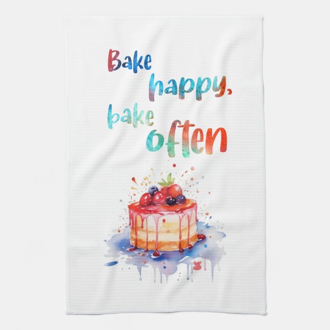 Sweet cake design kitchen towel (Vertical)