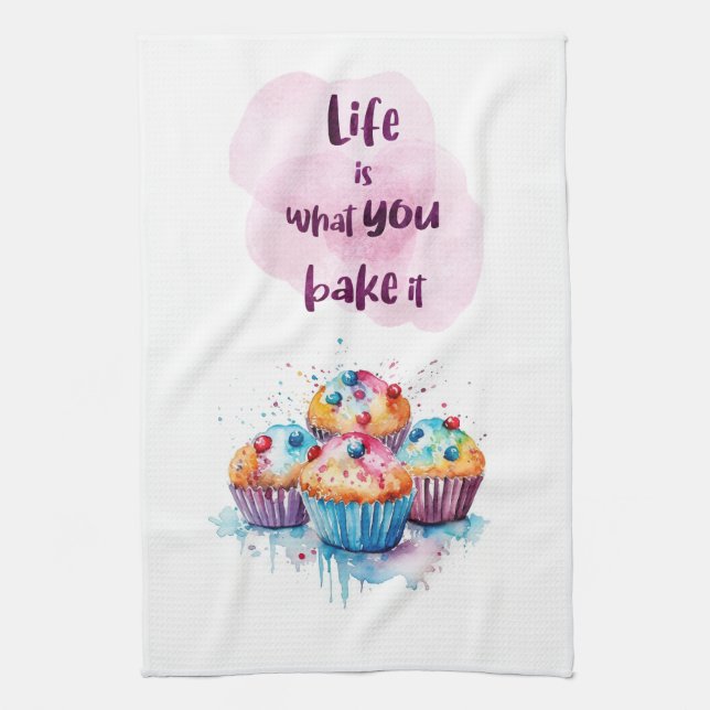Sweet cake design kitchen towel (Vertical)