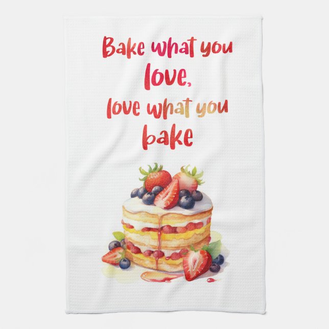 Sweet cake design kitchen towel (Vertical)