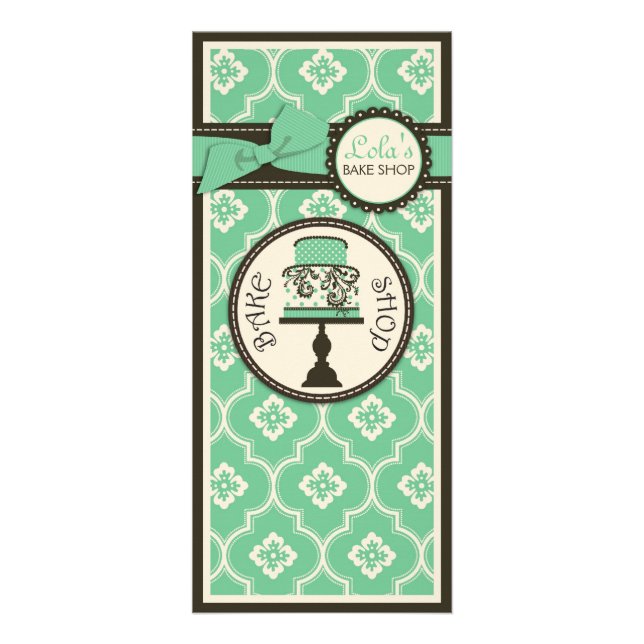 Sweet Cakes Rack Card Teal 2 (Front)