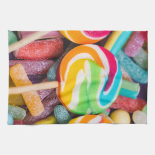 sweet candies kitchen towel