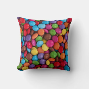 Sweet candies throw pillow