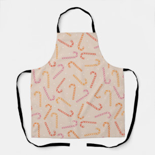 Sweet candy cane pattern apron