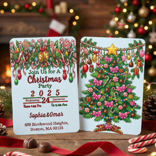 Sweet Candy Christmas Treats Invitation