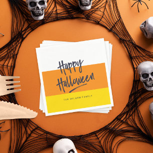 Sweet Candy Corn Happy Halloween Napkin
