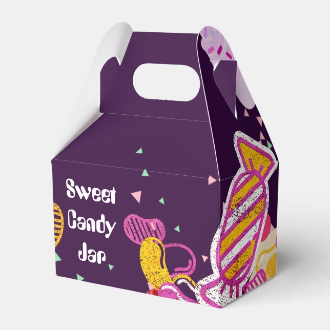 Sweet Candy Jar Favor Box (Front Side)