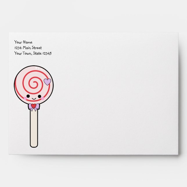Sweet Candy Lollipop Envelope (Front)