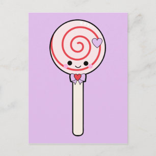 Sweet Candy Lollipop Postcard