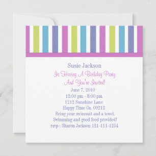 Sweet Candy Postage Stamps Invitation