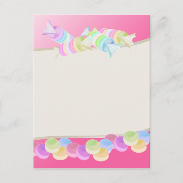 Sweet Candy Rolls Postcard (Front)