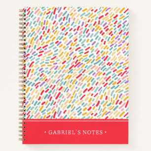 Sweet Candy Sprinkle Pattern Add Your Name Notebook