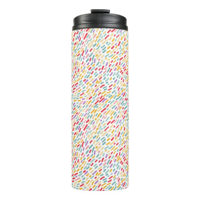 Sweet Candy Sprinkle Pattern Thermal Tumbler (Front)